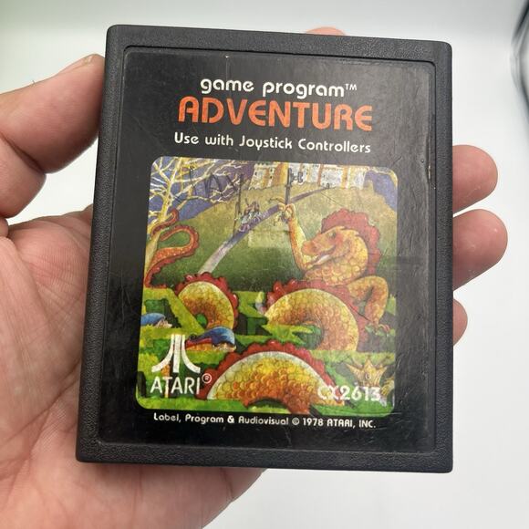 Game Program ATARI 2600 ADVENTURE 1978 Release Cartridge CX-2613 TESTED - Picture 1 of 6